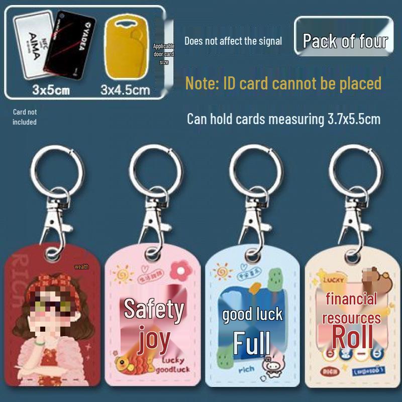 Mini Community Card Case Keychain - ICID Access Protective Sleeve & Bus/Elevator Holder