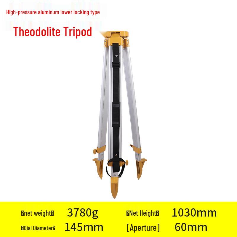 Aluminum Alloy Level Theodolite with Wooden Tripod - Drop-resistant for Engineering Surveying