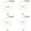 SHIXIN Punk 4 Styles PVD18K Plated Gold Heart Pendant Necklace Women Chic Stainless Steel Clavicle Chain Y2K Waterproof Jewelry