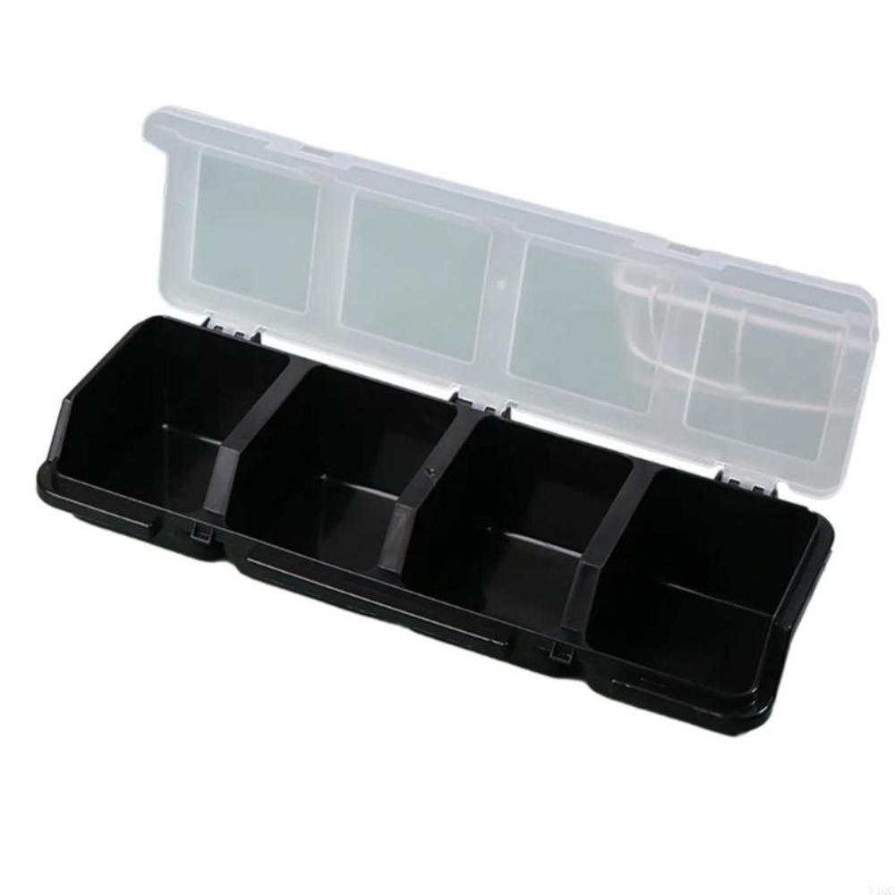 

Tool Part Container Case Plastic Storage Case Multi-Compartment Organizer Box Household чёрный