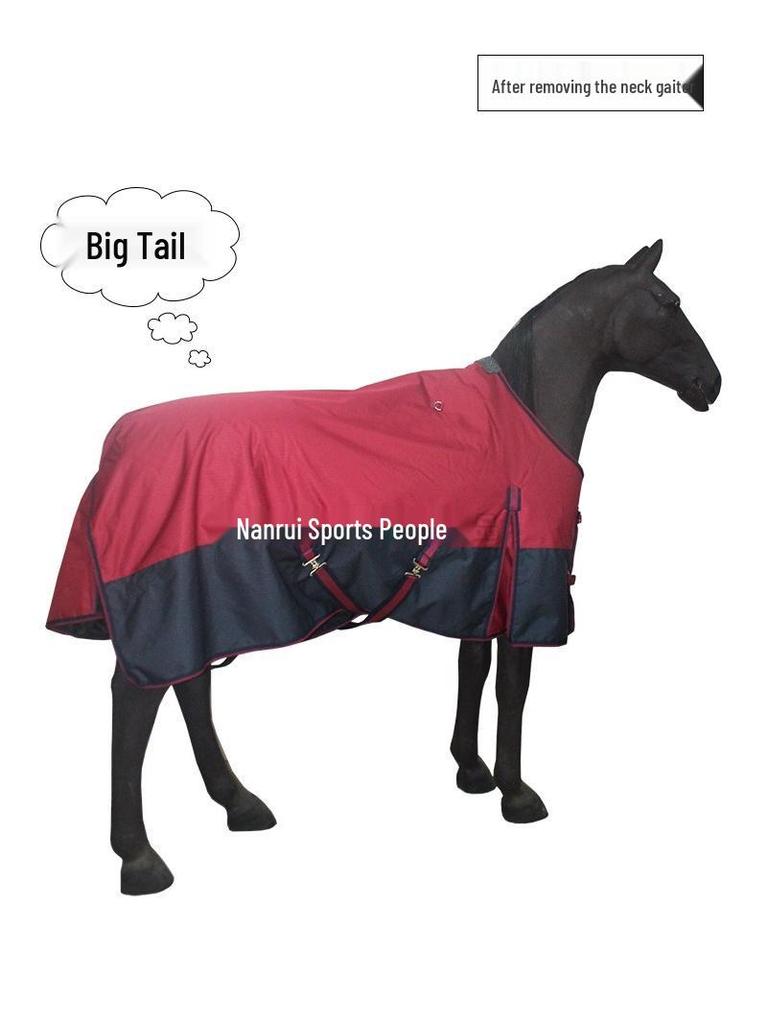 600D Winter Horse Rug with Detachable Breathable Neck Warmer