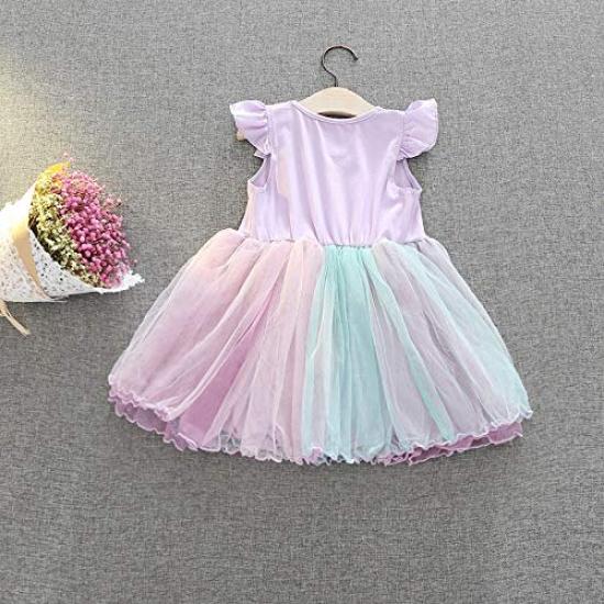 Fusta din tul pastel și curcubeu este atât de drăguță Rochie de Prințesă Rochie Costum Cosplay Costum Ariel Albă ca Zăpada Rochie Alice Mica Sirenă Halloween Disney