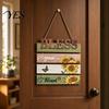 Rustic Wooden Sign Vertical Slogan Sign, Country Retro Style, Easy Install No Tools Required Wall Art Decor, for Home Kitchen Cafe Garden Decoration