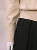 Le shop Tie Neck Color Block Button-up Long Sleeve Knit Cardigan TQ2KC327