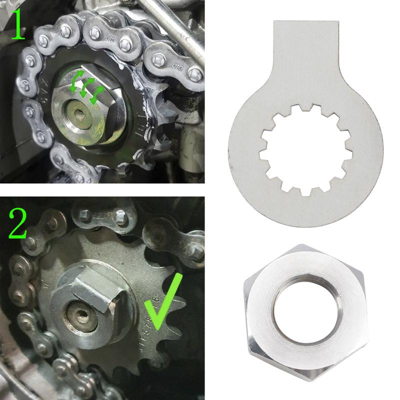 Kit de rondelle de blocage et d'onglet pour écrou de pignon avant Artudatech pour YAMAHA R6 YZF 600 1000 TDM 850