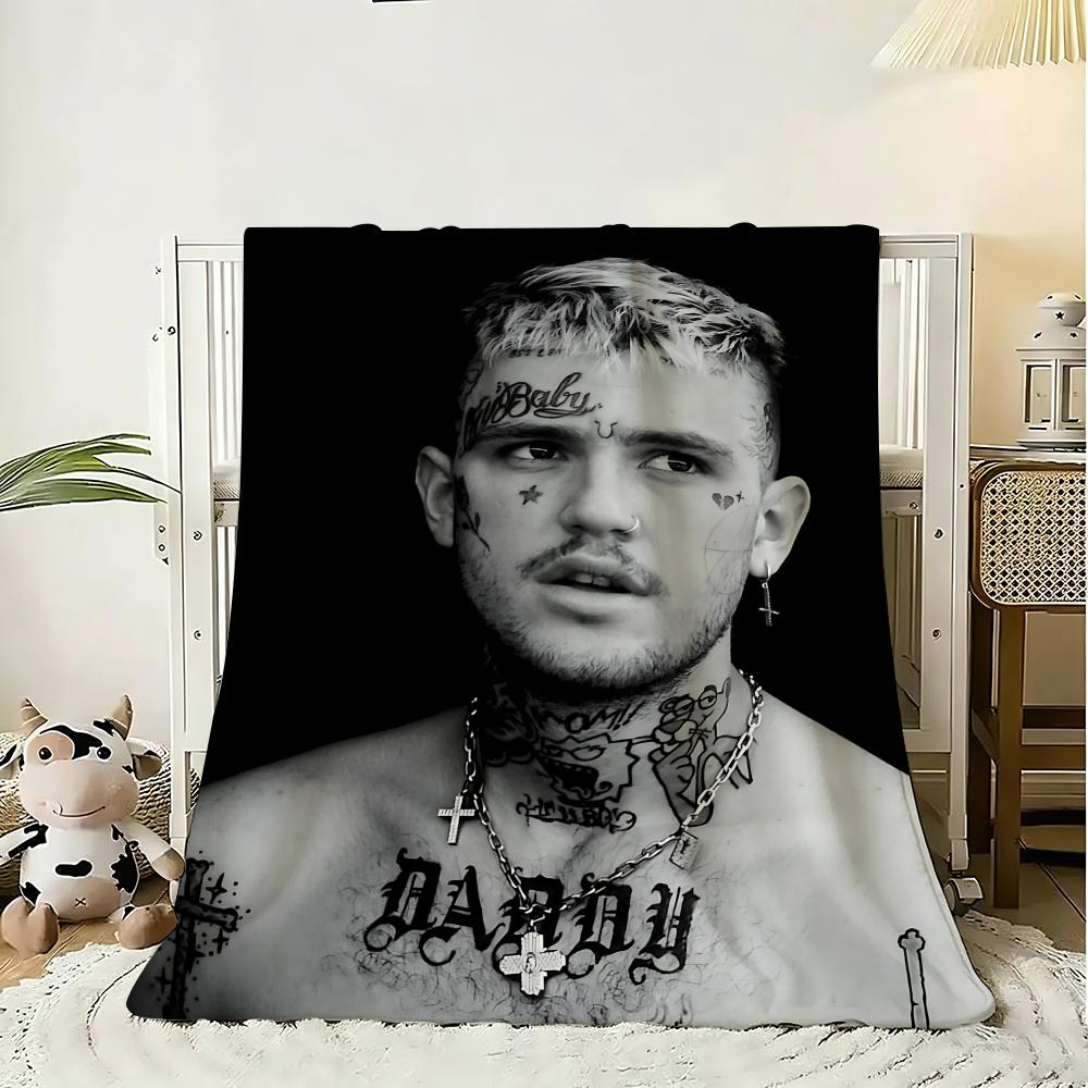 rapper LIL peep Throw 240g Flannel Blanket Lightweight Soft Skin-friendly Summer Thin Throw Blanket 75cmx90cm