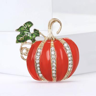 Halloweenská brož dýně ze slitiny a smaltu Kreativní univerzální ozdoba na špendlík pro pánské a dámské obleky, kardigany