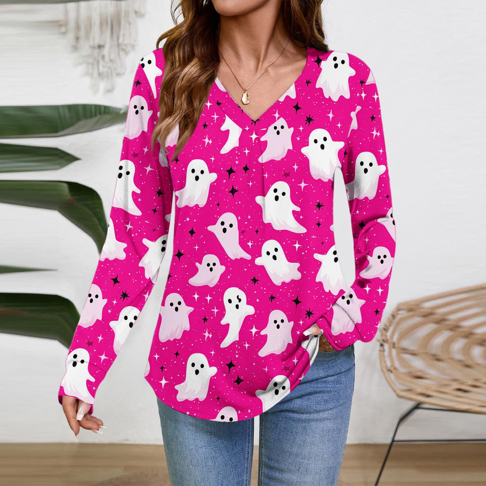 

Женские топы с длинным рукавом, нарядные повседневные футболки с V-образным вырезом, базовые футболки, одежда для отпуска, осенняя модная одежда L