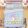 Capa de Edredom Infantil MINISO-LITTLE TWIN STARS Conjunto de Cama Tamanho King Twin Capas Infantil Estampado 100% Poliéster