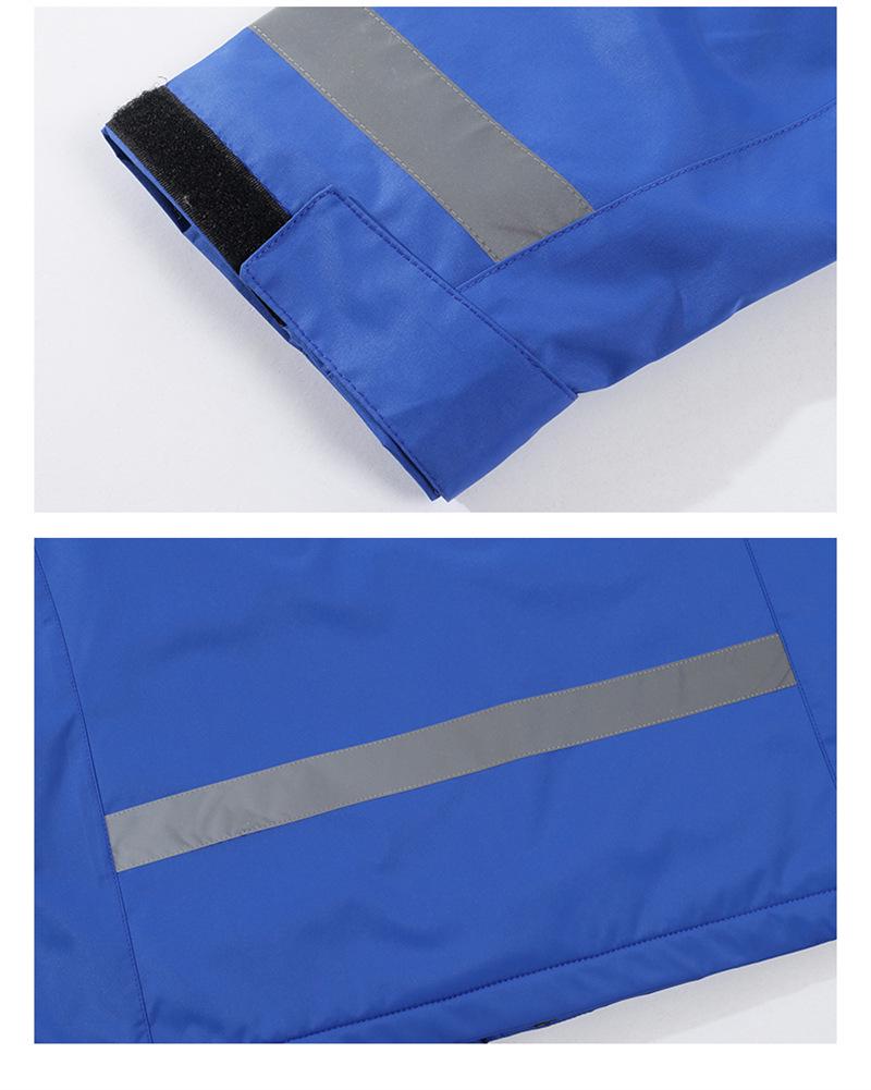 Reflective Fleece-Lined Windproof Rainproof Workwear Jacket with Custom Logo