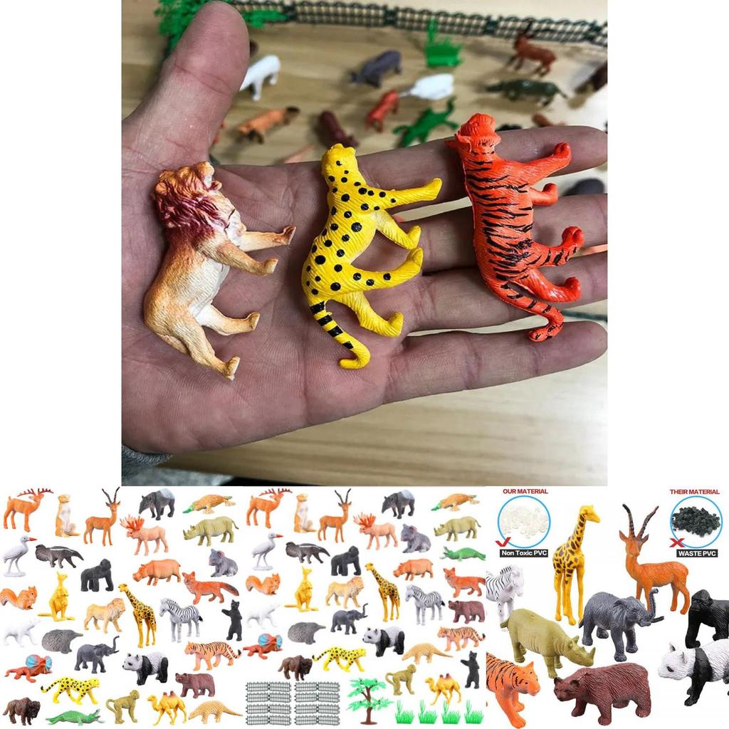 Animal Set 53 Pieces Of Wild Animals Ocean Insects Farm Dinosaurs Simulation Small Animal Models For Children Characters)