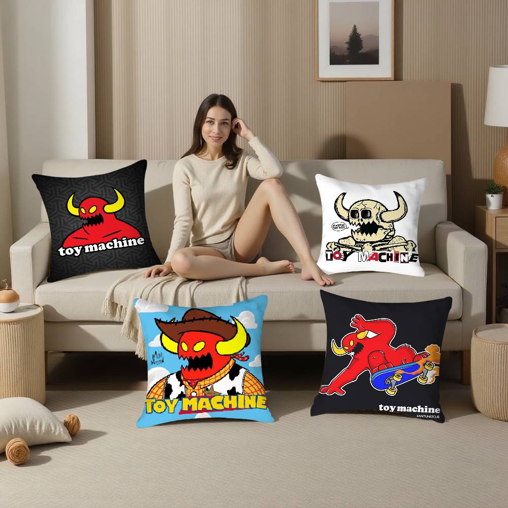 T-Toy M-Machines S-Skates Pillow Case Plush Fabric Soft Double Sided Print Sofa Cushion Cover Throw Pillow Covers