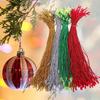 100pcs Polyester Christmas Hanging Strings Christmas Pendant Hanger Ropes Xmas Tree Decor