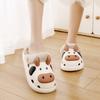 Cartoon Cotton Slippers for Women with Fleece Anti-slip and Warm Home Shoes