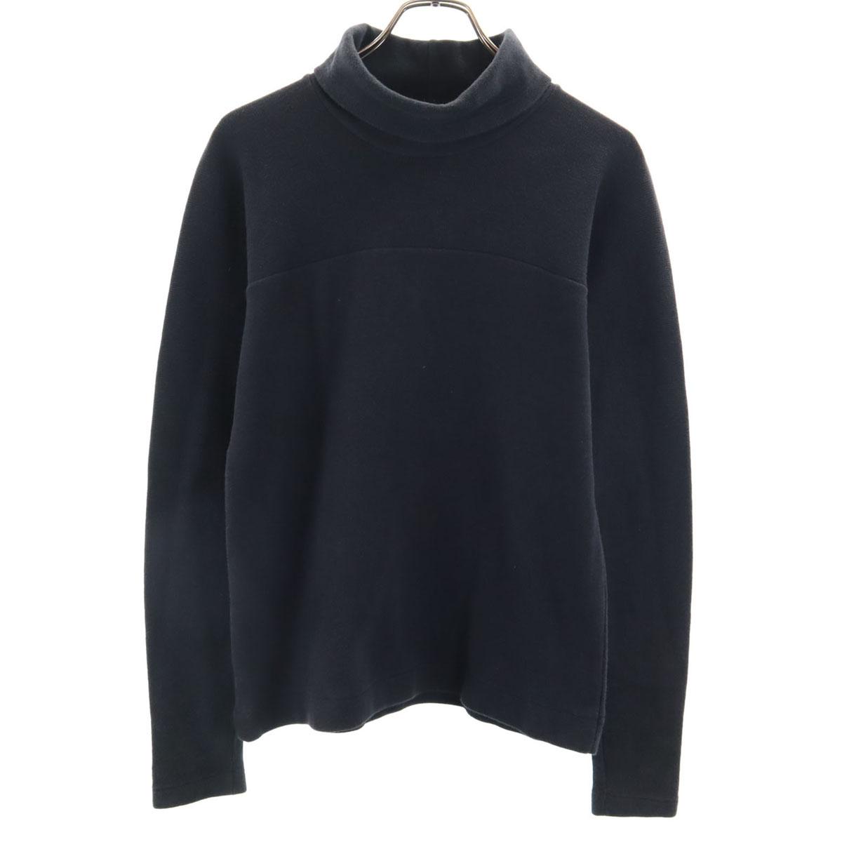 

Y s 80-е 90-е Винтажный водолазка с длинным рукавом Разрезной черный Мужской Б/У