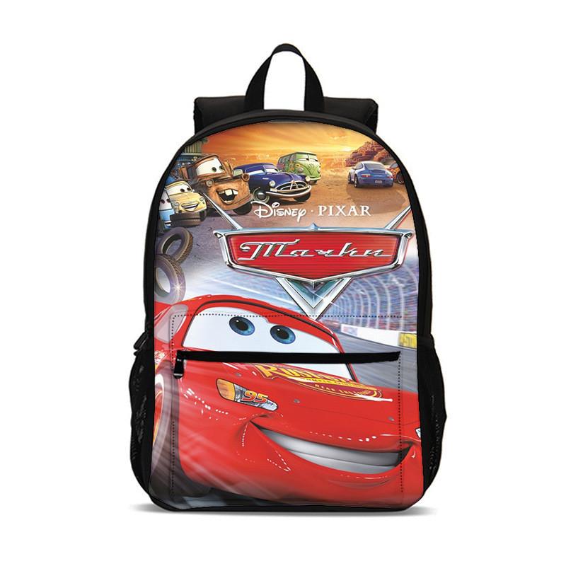 Cars Movies Cartoon Backpack For Kids With Nylon Material And Spacious Design