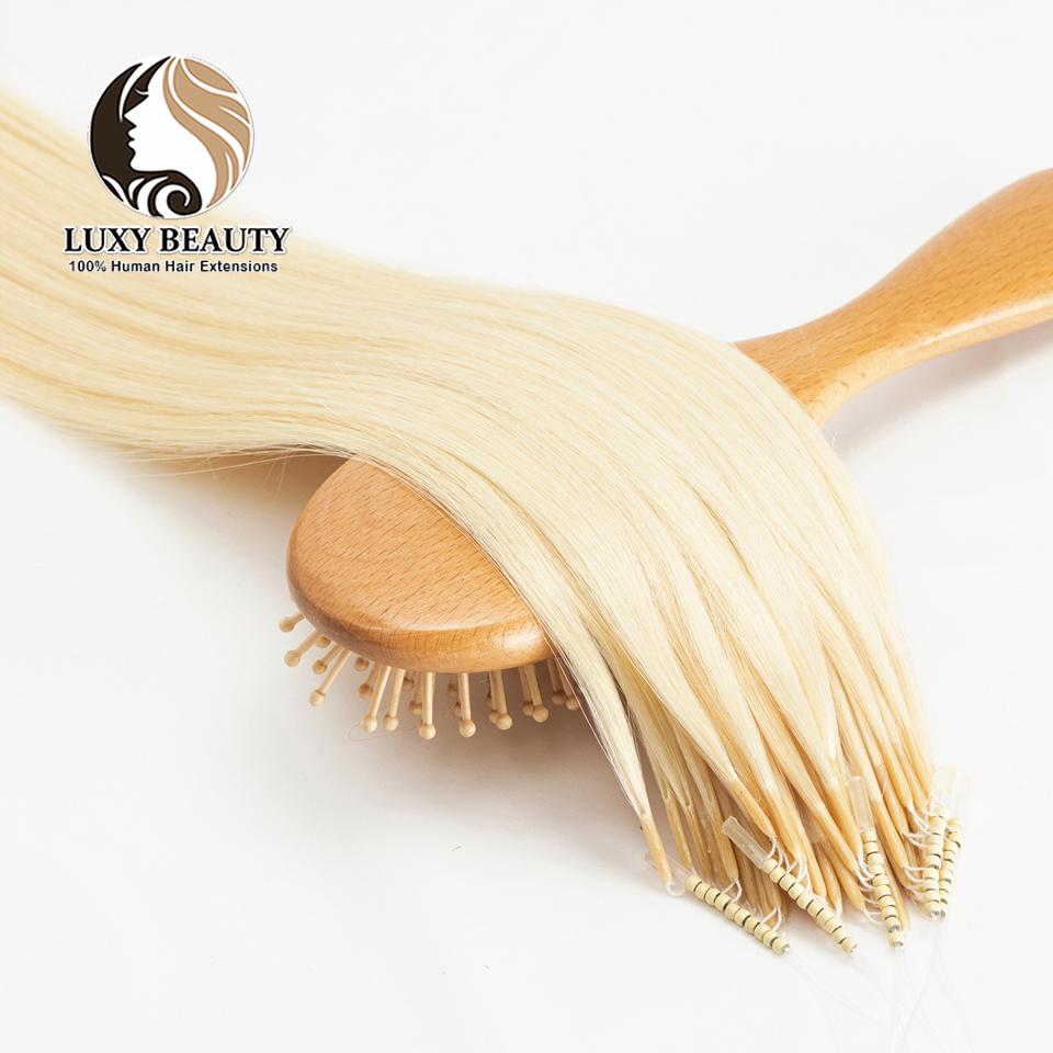 Extensiones de Cabello Humano de Micro-Cuentas 8D Anillo de Silicona Nano Extensiones de Cabello Invisibles Mini Cuentas de Silicona Negro Marrón Rubio Cabello Humano