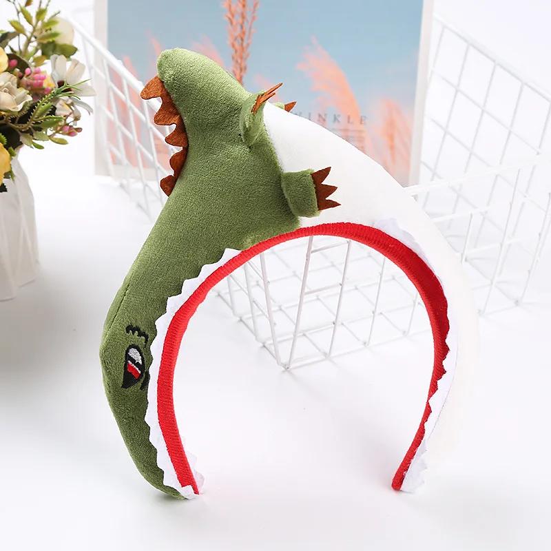 Lovely Animal Headband Unisex Accessories Party Headwear Hair Hoop Cute Wide-brimmed Crocodile Shark Dinosaur Cartoonhair Clip