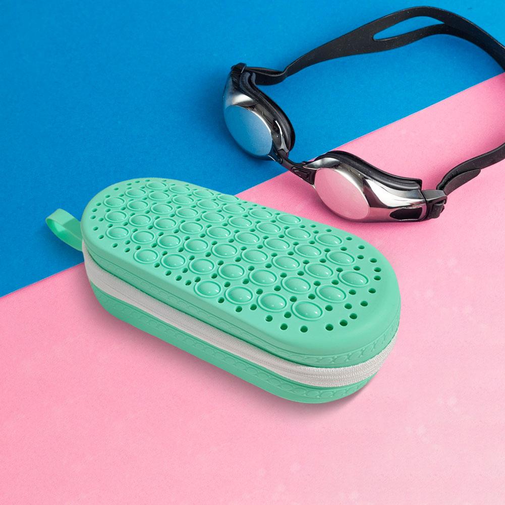 Silicone Protective Cases with Drain Hole Carrying Case Swimming Goggles Storage Box for Goggles
