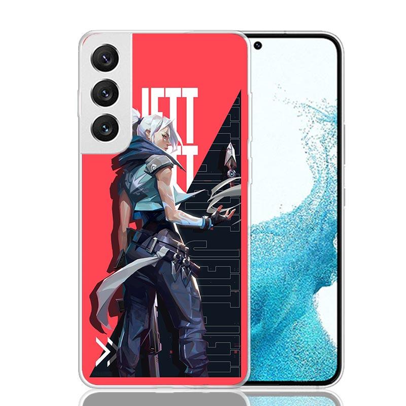 

Valorant Jett Phone Case For Samsung Galaxy S26 Ultra S23 S24 S25 Edge S20 FE S21 S22 Plus Soft Print Shell Cover Fundas Galaxy Samsung S26 Plus