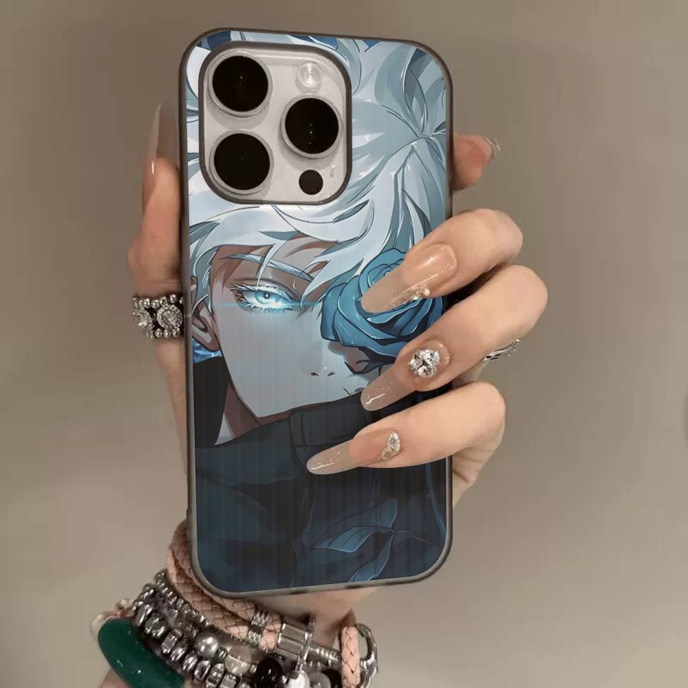Jujutsu Kaisen Satoru Gojo Comics Luxury Ripple Shockproof Phone Case For IPhone 17 Air 16 15 14 13 12 11 Pro Max Plus Pro