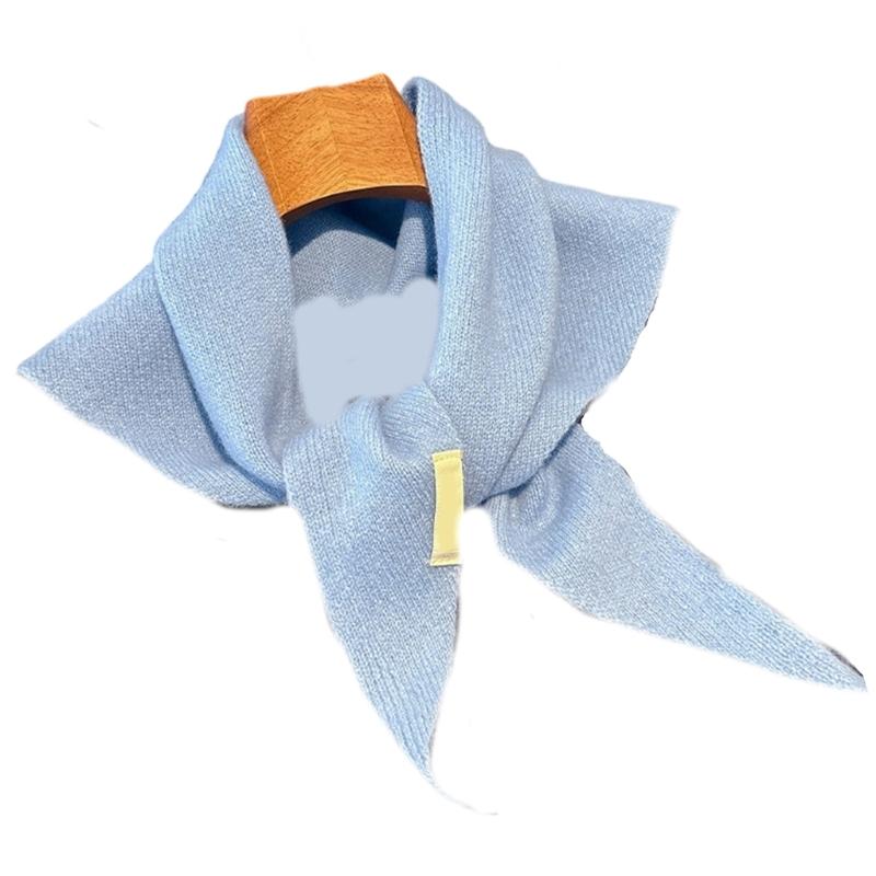 Wool Knit Triangle Scarf For Women Delivering Warmth And Wind Protective In Winter For Commuting