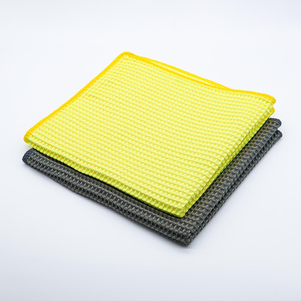 40x40cm Glasreinigungstuch Gelb Grau Waschtücher Autoaufbereitung Trockentuch Küchenutensilien Reinigungszubehör