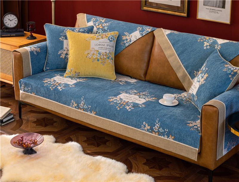 

Ретро жаккардовый нескользящий чехол для сиденья для гостиной с цветочным рисунком, серый L-образный угловой диван, подушка в американском стиле 70x70