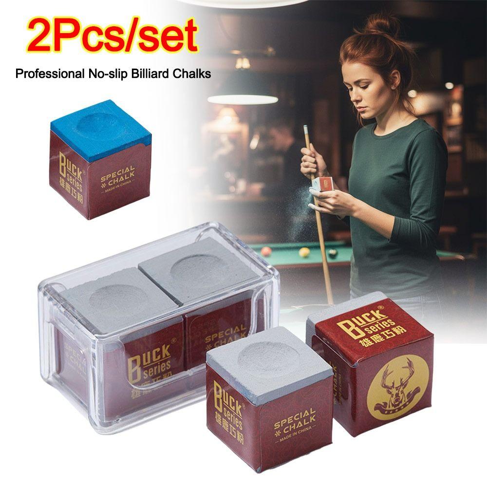 2Pcs/set Square Snooker Pool Chalk Blue/Grey Billiard Pool Chalk Billiard Accessories