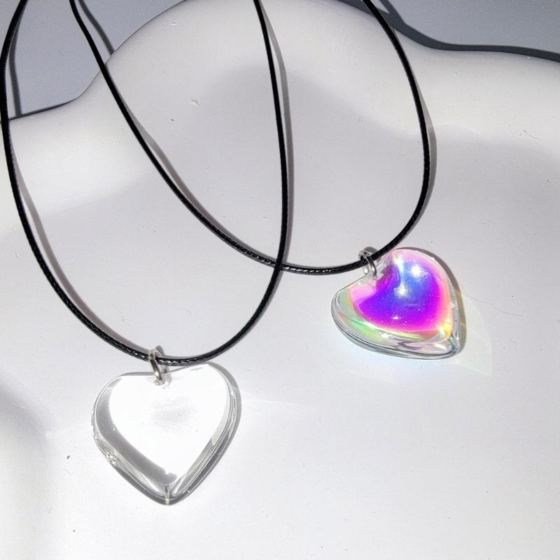 Fashion Trend Niche Sense Loves Pendant Collarbone Chain Temperament Simple Cold Wind Adjustable Black Rope Necklace