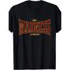 Men'S Vintage London Madness Graphic T-Shirt - 220g Heavyweight Short Sleeve Round Neck Tee with Red & Golden Lettering, Loose Fit Casual Shirt for