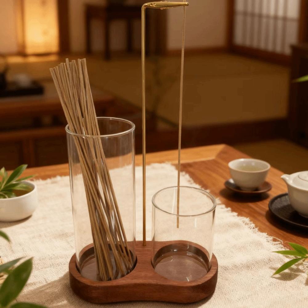 Zen Style Incense Stick Stand Minimalist Incense Burner Glass Incense Holder  Wellness Center