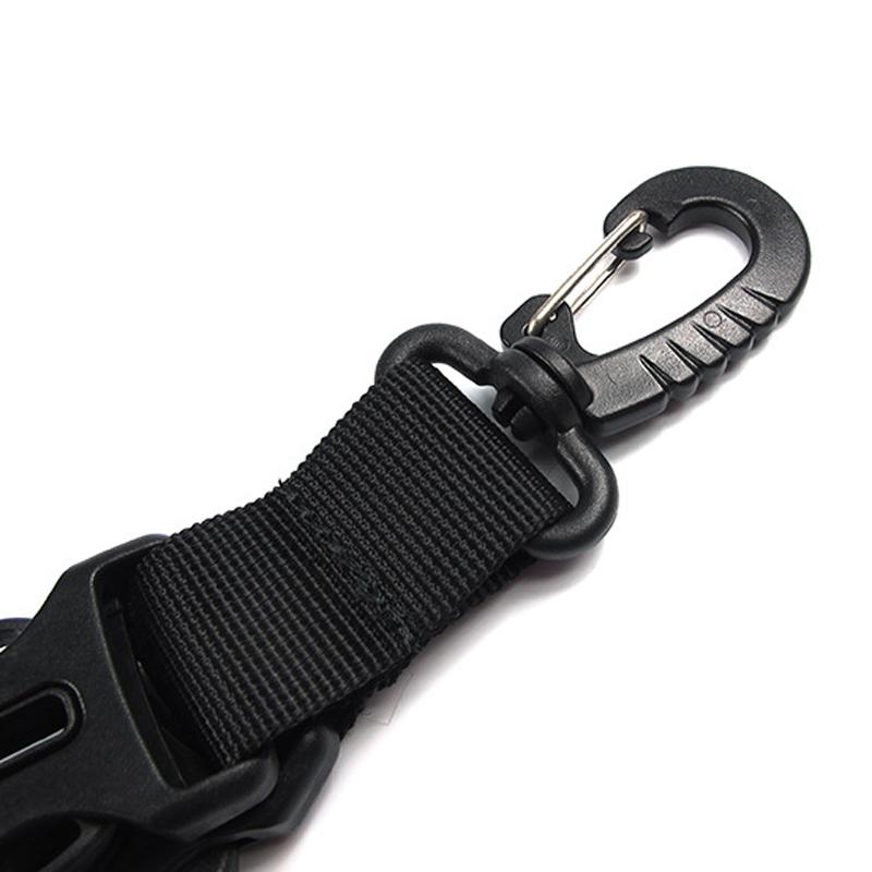 Tactical Nylon Webbing Backpack Hook Multifunctional Carabiner D-Shaped Keychain Double-split quick release hanging Buckle
