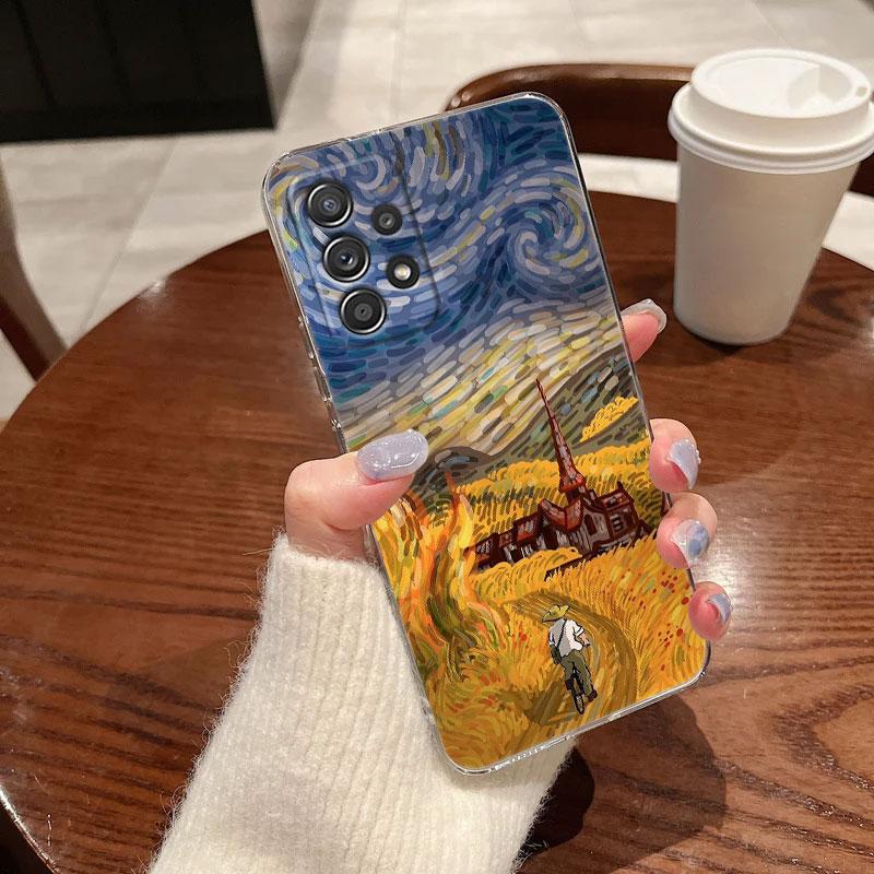 Interesting Van Gogh Art Clear Phone Case For Samsung Galaxy A56 A57 A37 A55 A54 A36 A35 A26 A25 A16 A17 A07 A52 A34 A21s Cover
