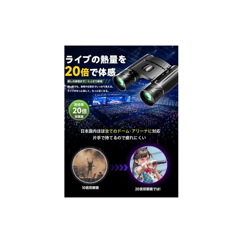 Binoculars [IF Design Award Winner] 20x Magnification Binoculars for Live Events, Image Stabilized, Opera Glasses, High-Reach View, Captures Details