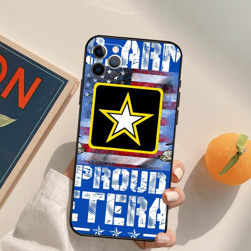 

U.S Army Flag Funda Case For iPhone 16 Pro Max 14 11 12 13 15 Pro Max Mini XR 16e 15 16 Plus Phone Cover iPhone 14 Plus