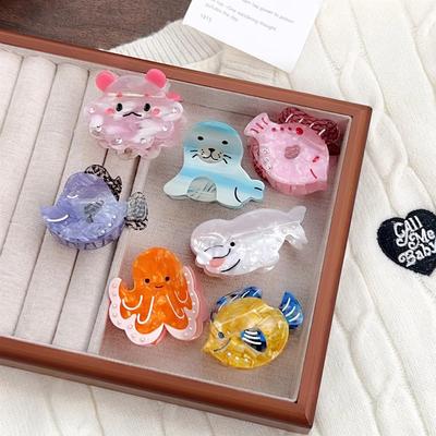 Yi YHJ Women's Hair Accessories Cartoon New Cute Fun Sea Animal Acetate Clip Shark Claw Girl Woman Wholesale