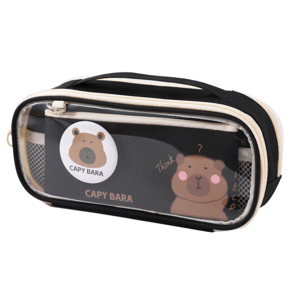 

Multi-layered Capybara Pencil Bag Multi-functional Storage Bag School Office Supplies