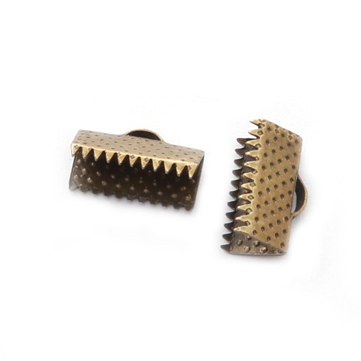 

100/200 шт., текстурированные заглушки, обжимные бусины, шнур, плоская крышка, застежки, зажим, складной зажим, подходит для ювелирных изделий, ожерелья, разъемы, фурнитура «сделай сам» 8×13mm 100pcs