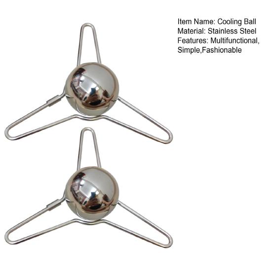 Stainless Steel Drink Chiller Espresso Freezing Ball Espresso Chilling Ball Coffee Cup Cooler Beverage Chilling Accessory