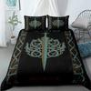 Viking Northern Germanic Culture Wolf Celtic Mystical Symbol Bedding Set Comforter Bed Home Decor Single Double Large Size