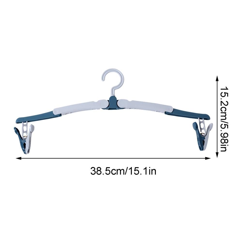 Foldable Hangers For Clothes Anti-Slip Folding Clothes Hangers Portable Clothes Drying Rack Household Clothes Hangers With Clips