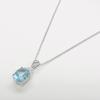 And My Jewelry Silver Large Carat Natural Blue Topaz Pendant Necklace [Your Box] 2.0 <November Birthstone>