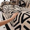 Fashion Full Cover Bohemian Style Sofa Protector Anti-slip Thicken Sofa Cover Warm Geometric Pattern Sofa Blanket Living Room