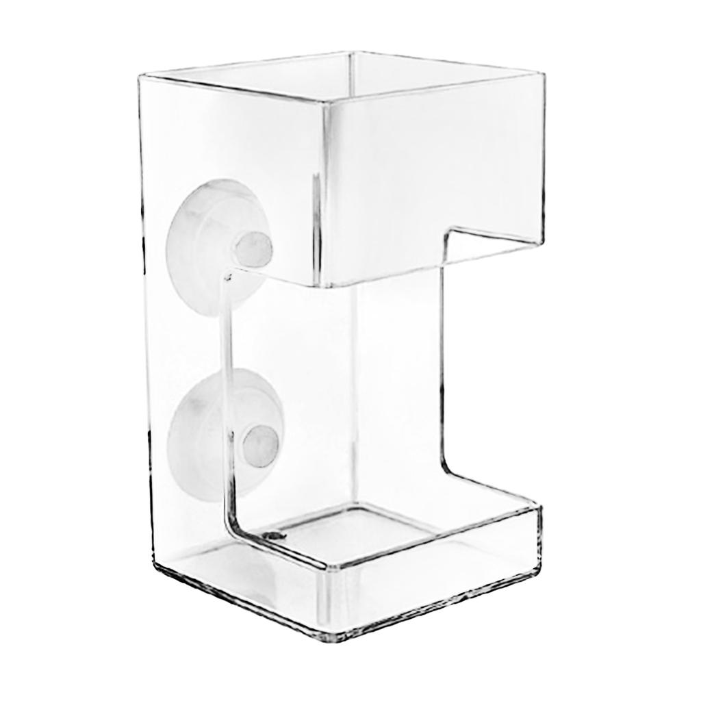 Fish Feeding Food Tray for FishTank Feeding Tool with Suction Cup Dish Bowl Easy Clean Transparent Shrimp Pot