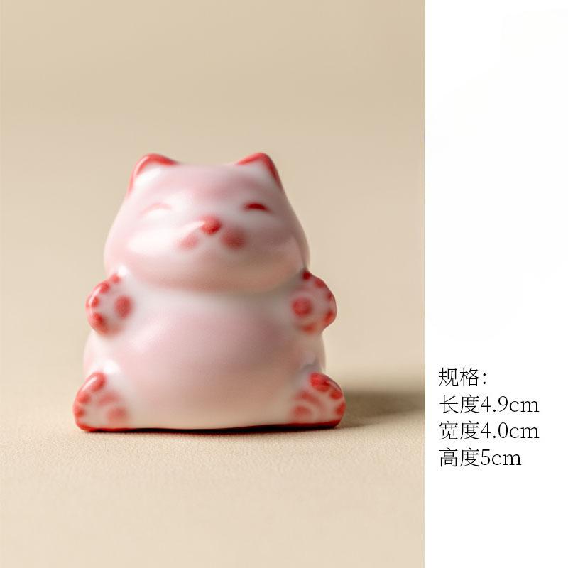 

Creative Ceramics Cute Mini Rabbit Small Pig Shape Ornament, Micro Landscape Tea Pet Indoor Desktop Decorations Accessories, 1Pc