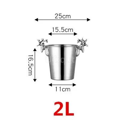 

Gold stainless steel Ice Bucket Wine Cooler Whisky Chiller Barware bar tool Champagne Buckets wine bottle cooler beer bucket