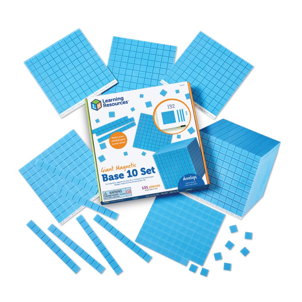 Learning Resources Giant Magnetic Base Ten Set LER 6366 синий