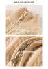 Women's Cable Knit Cashmere Cardigan - Solid Color, Stand Collar, Zipper Closure, Autumn/Winter Casual Style Sweater