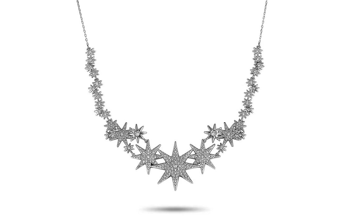 Swarovski Fizzy Crystal Necklaces Women`s Silver